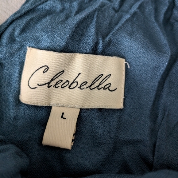 Cleobella ruffle blue midi dress - Picture 2 of 5